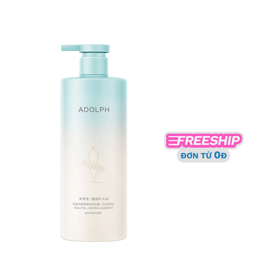 Dầu gội kiềm dầu ADOLPH Natural Plant Scented Shampoo (Scalp Oil-Control) hương thiên nhiên